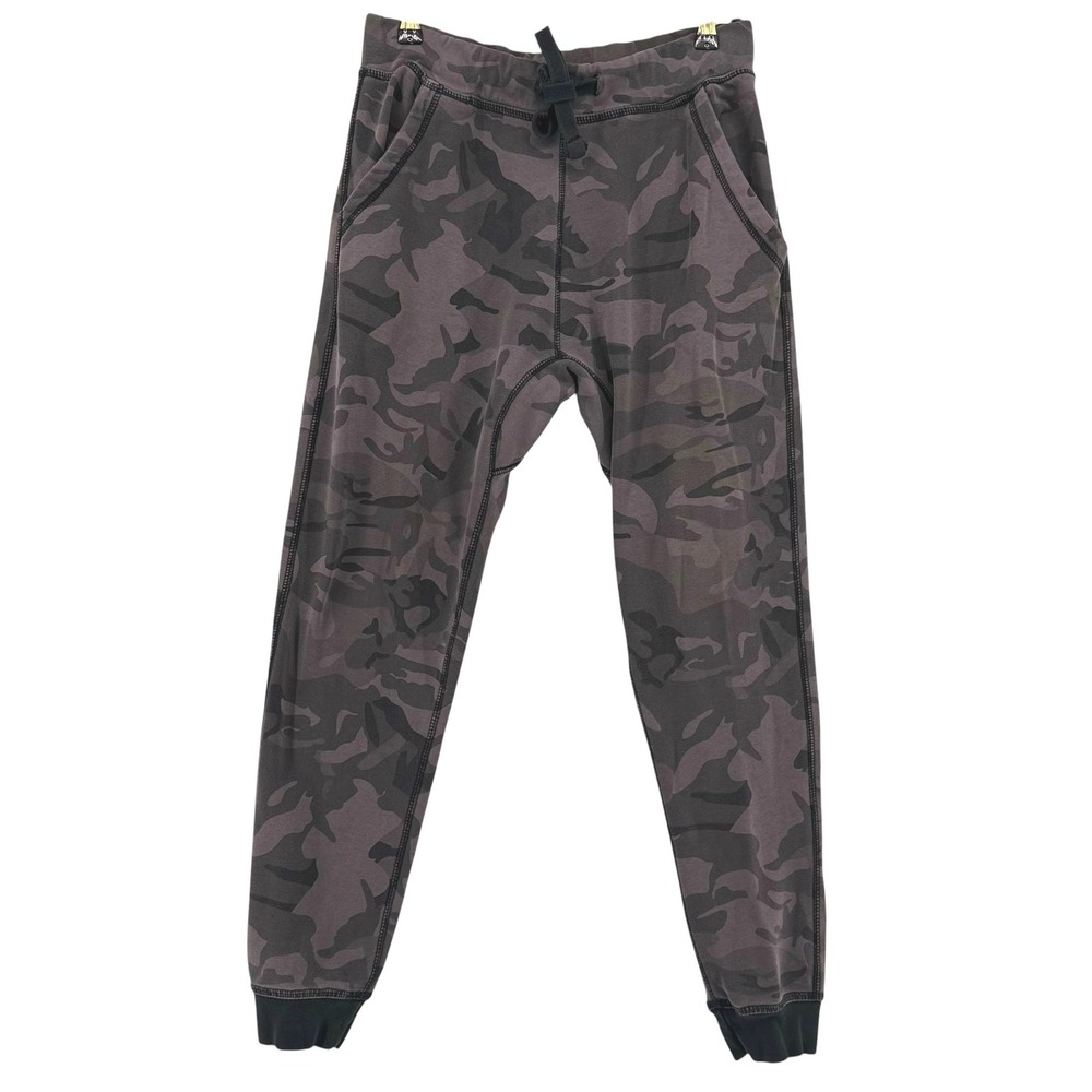 YoungLA Camo Slim Fleece Joggers Mens Medium Gray Camouflage Sweatpants